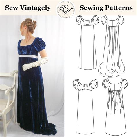 edwardian sewing patterns|free printable regency dress patterns.